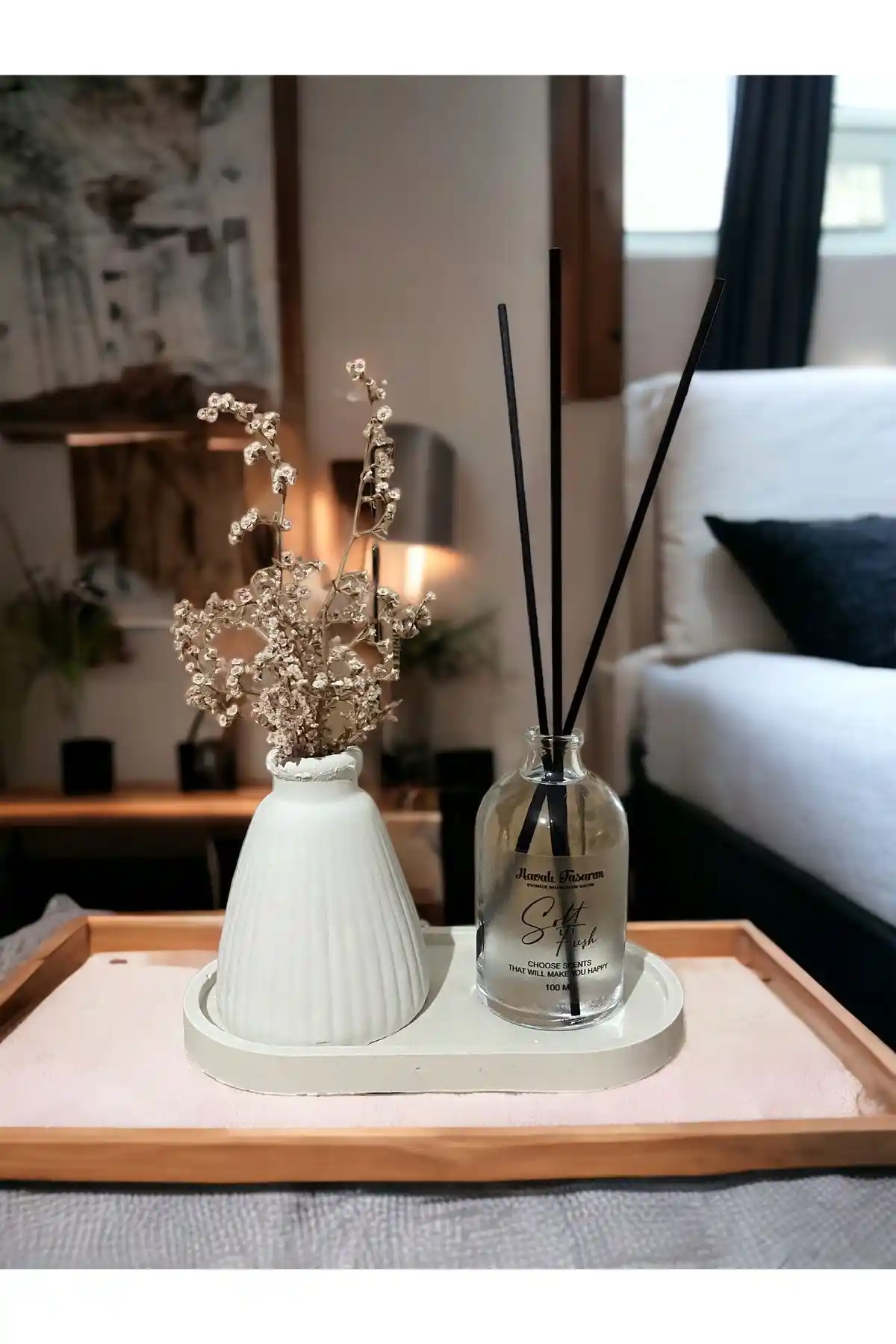 Estetik ve Fonksiyonellik Sunan Havalı Tasarım Dekoratif Oda Kokulu Seti 100 ml