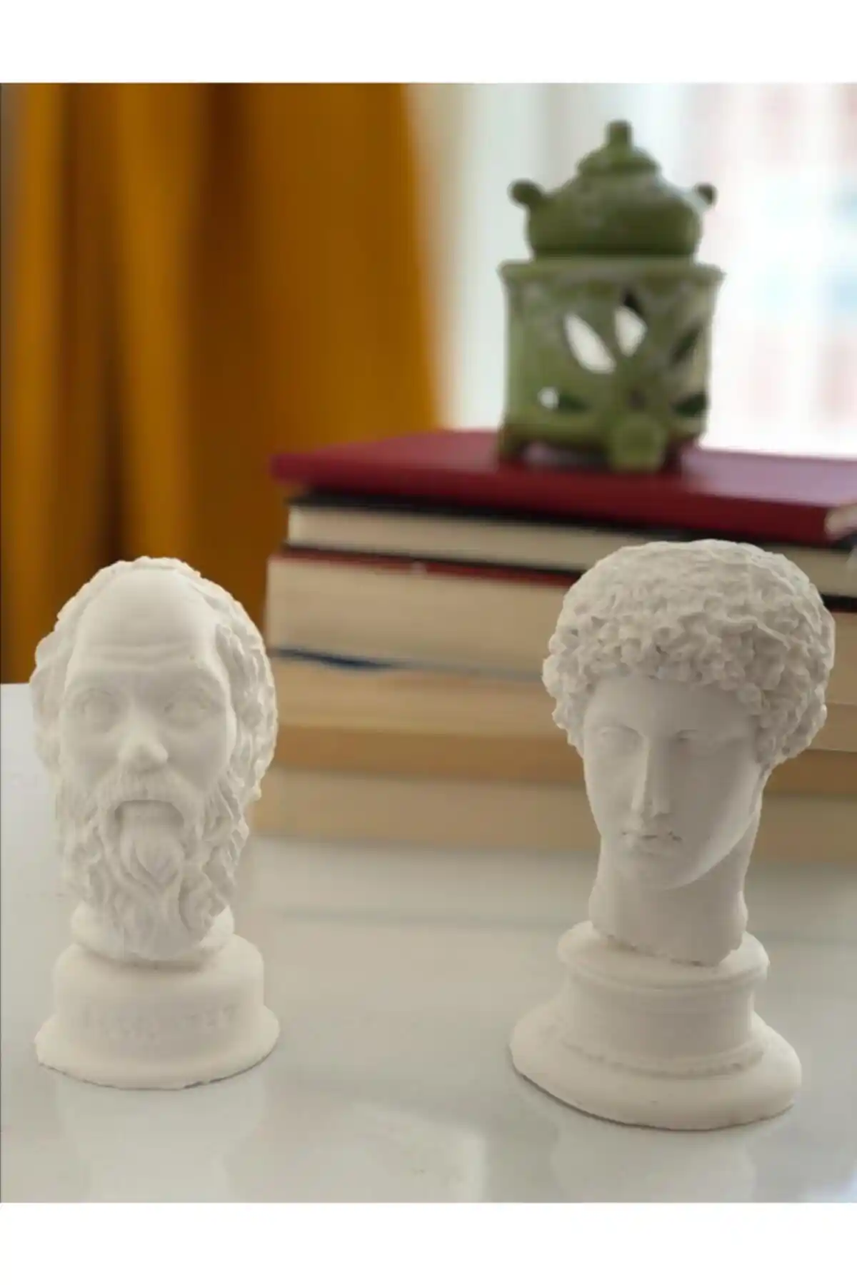 Hermes Sokrates Filozof Heykel Biblo Seti ile Modern Tasarım ve Estetik