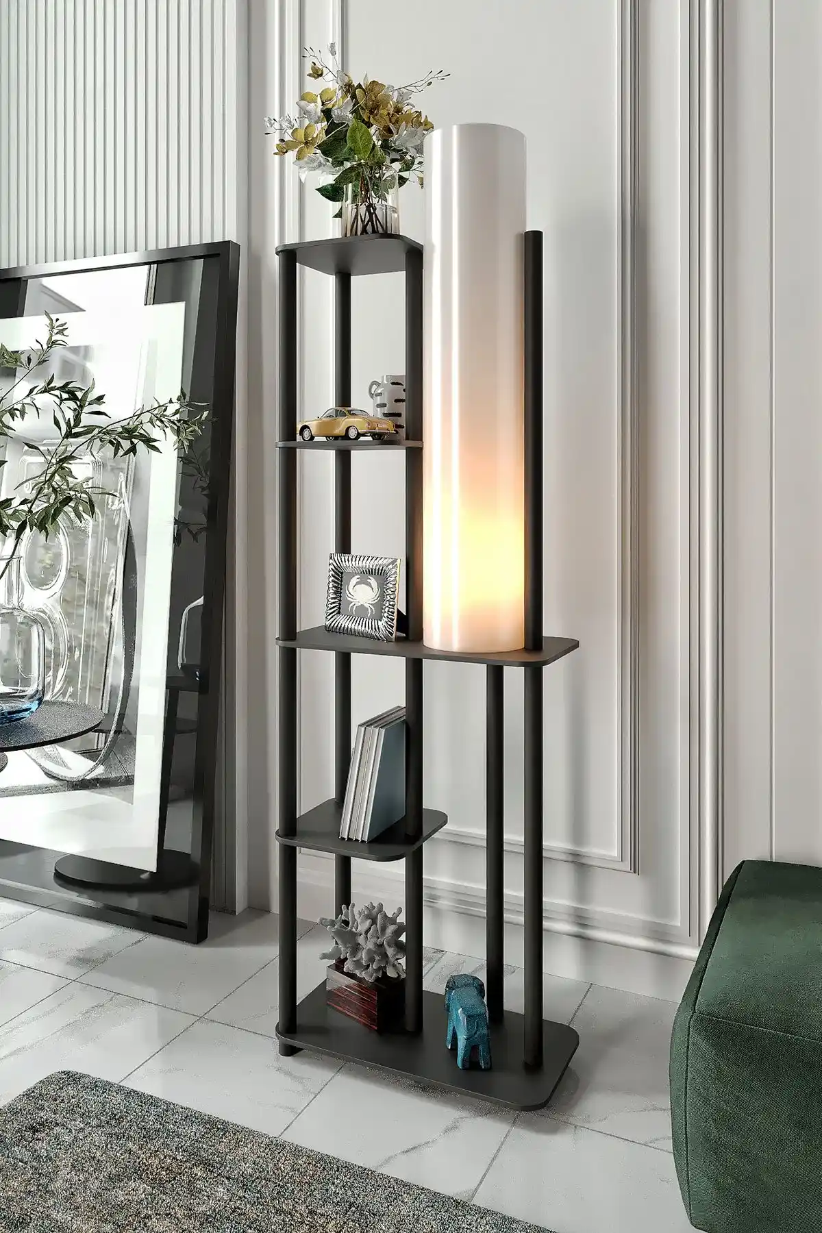 Messer Moda Dor Kitaplık Lambader: Estetik ve Fonksiyonelliği Bir Arada Sunuyor