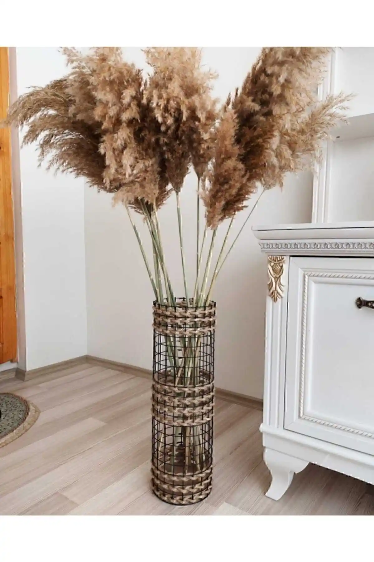 Hope Design Metal Tel Hasır Örgülü Vazo: Estetik ve Fonksiyonelliğin Buluşması