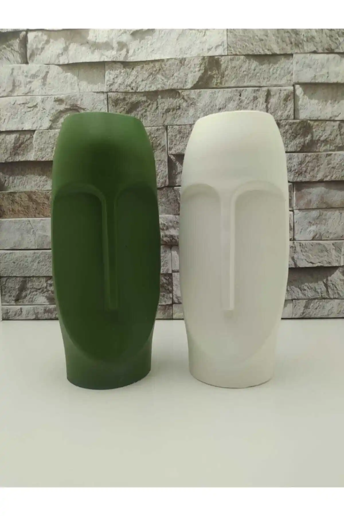 Patienc Dekoratif 2'li Uzun Yüz Vazo ile Şıklığı Evinize Taşıyın