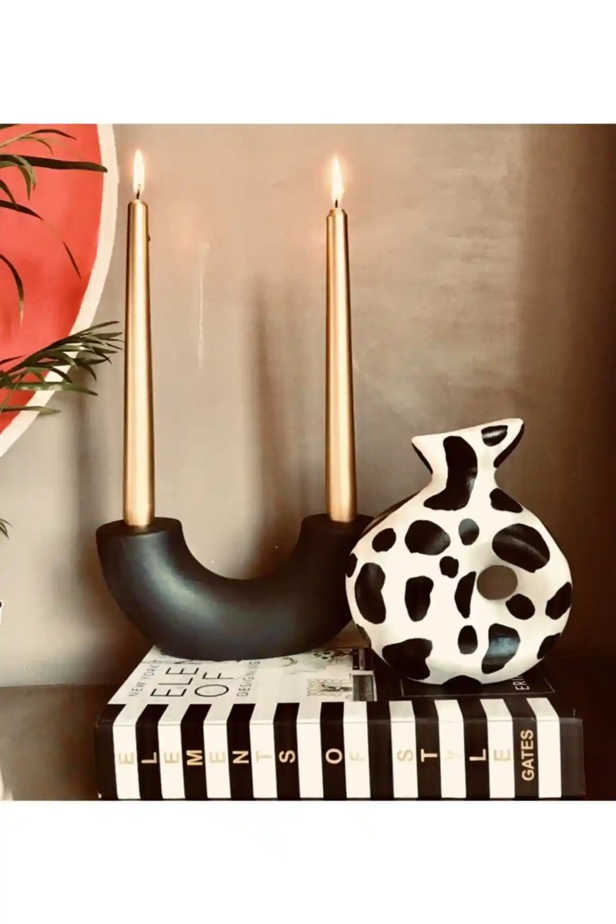 Siyah Benek Vazo & Siyah Mumluk 2’li Set İncelemesi: Modern Tasarım ile Estetik