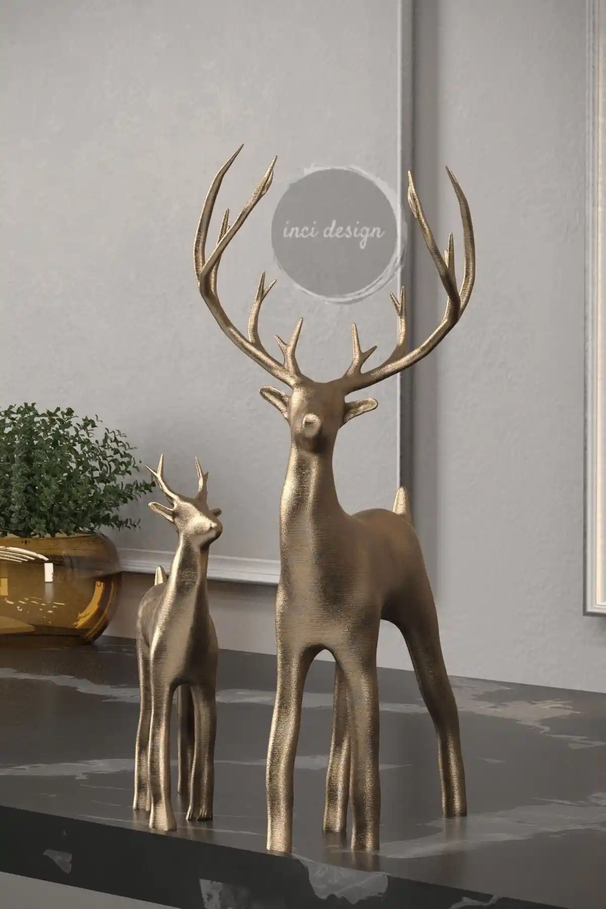 Şık ve Modern Geyik Biblo: Ev Dekorasyonu İçin Mükemmel Bir Seçim