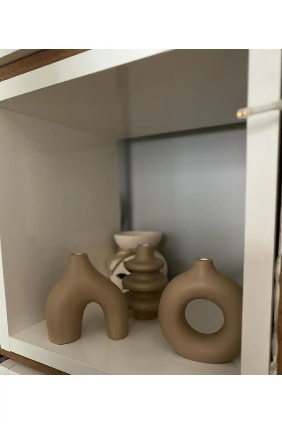 Tohumtoprak Minimal Vazo Set 3'lü Bohem Biblo ile Modern Ev Dekorasyonu