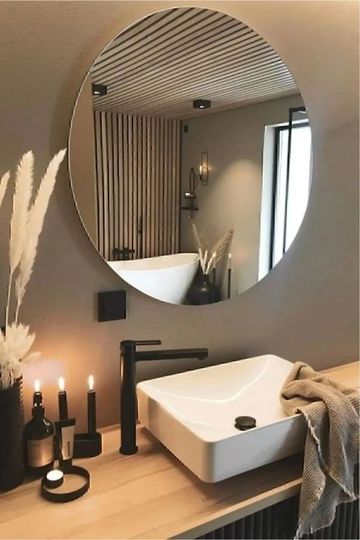 UKAA DESİNG 45 Çap Ayna ile Evinizde Şıklığı Yakalayın ve Alanınızı Genişletin